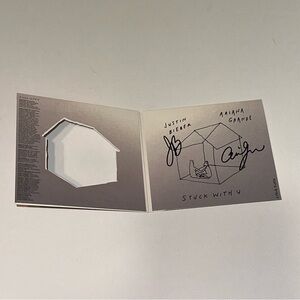 SIGNED ARIANA GRANDE JUSTIN BIEBER CD BOOKLET